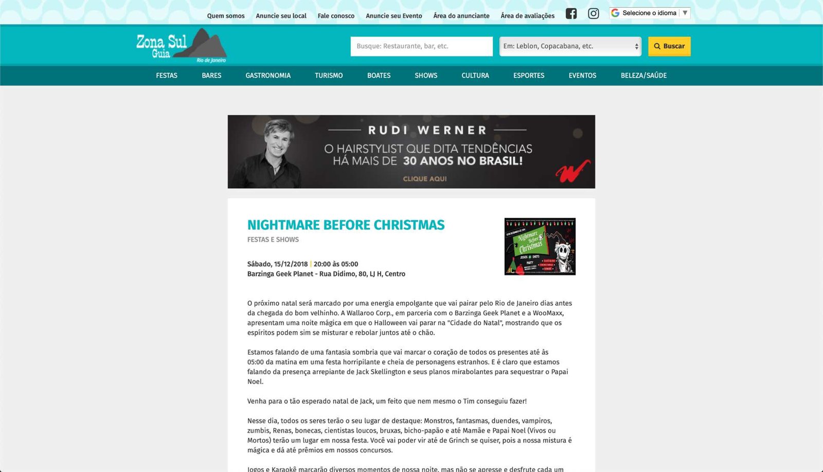 Festa Nightmare Before Christmas - Guia Zona Sul - Parte 1